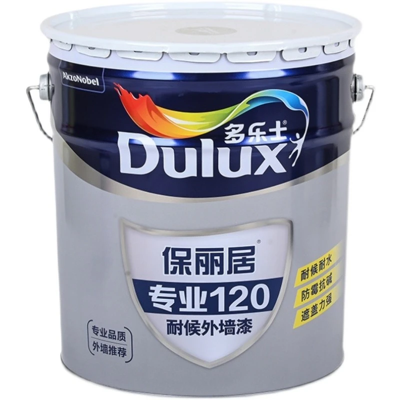 多乐士外墙乳胶漆自刷翻新修补防水防晒涂料灰白色喷漆油漆墙面漆