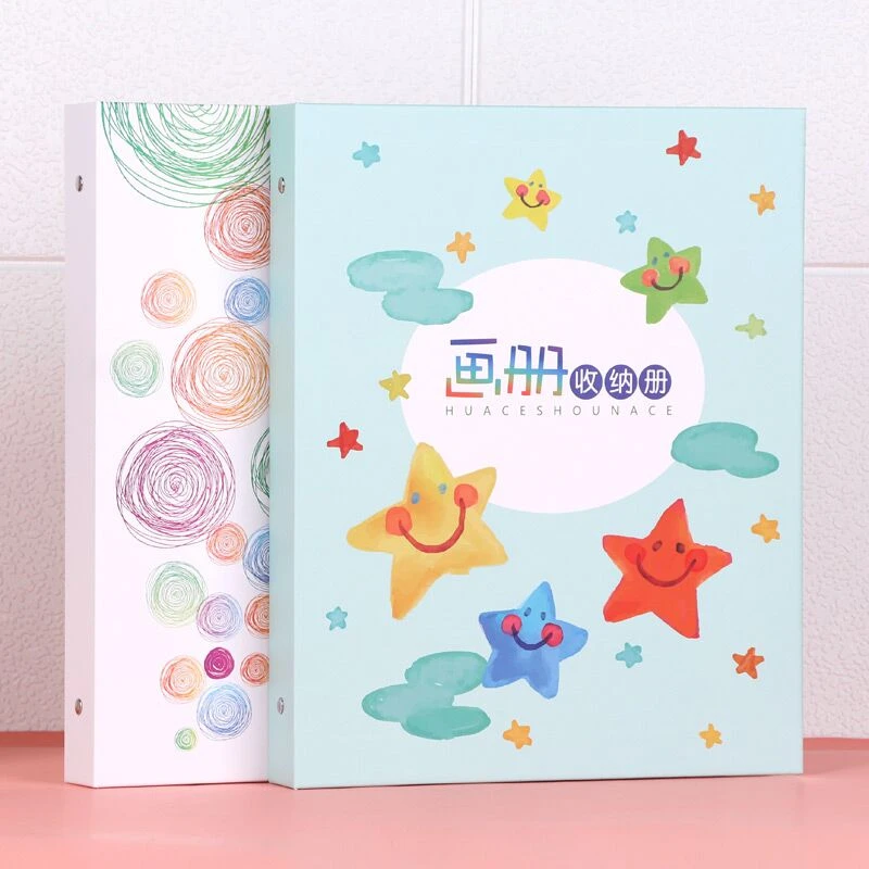 【美浣】可爱卡通画册收纳本学生幼儿园美术作品收藏册画夹整理册