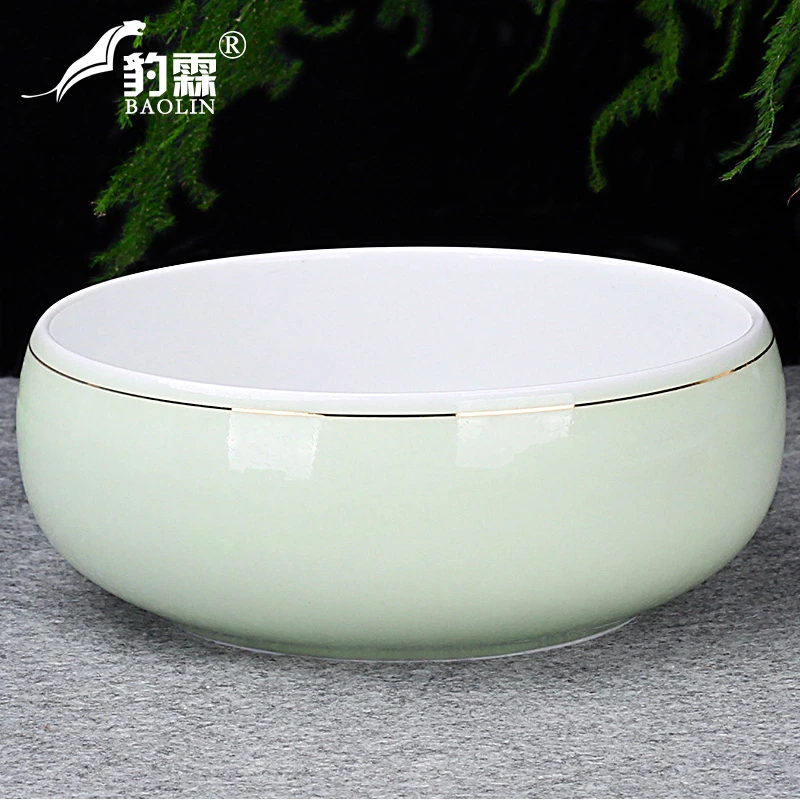 巴花大容量多功能陶瓷紫砂茶洗缸茶具茶盂大号汤碗家用器皿茶道