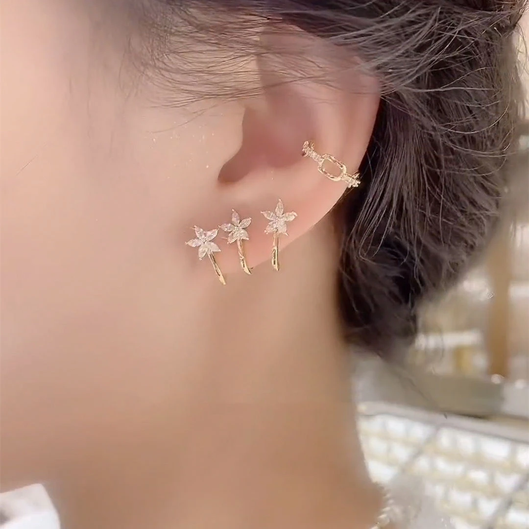 花样年华耳钉女一个耳洞可以带出三个耳洞效果的耳环设计感新款潮