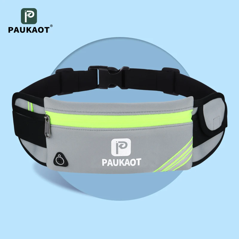 泊者PAUKAOT高弹力跑步运动隐形手机腰包男多功能马拉松腰带包女