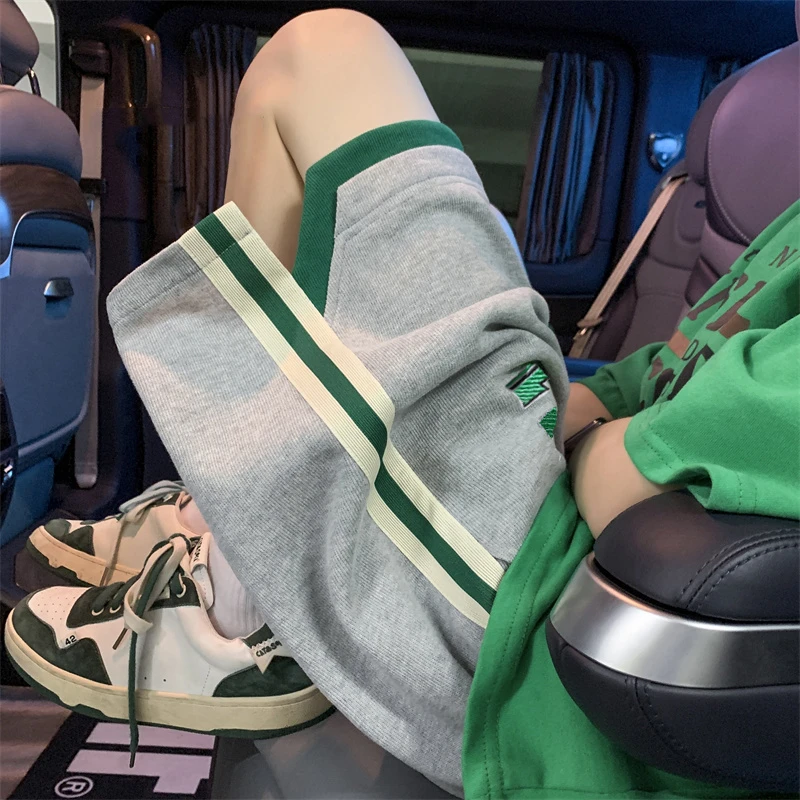 美式短裤男士夏季薄款运动直筒宽松大裤衩青少年休闲篮球五分裤子