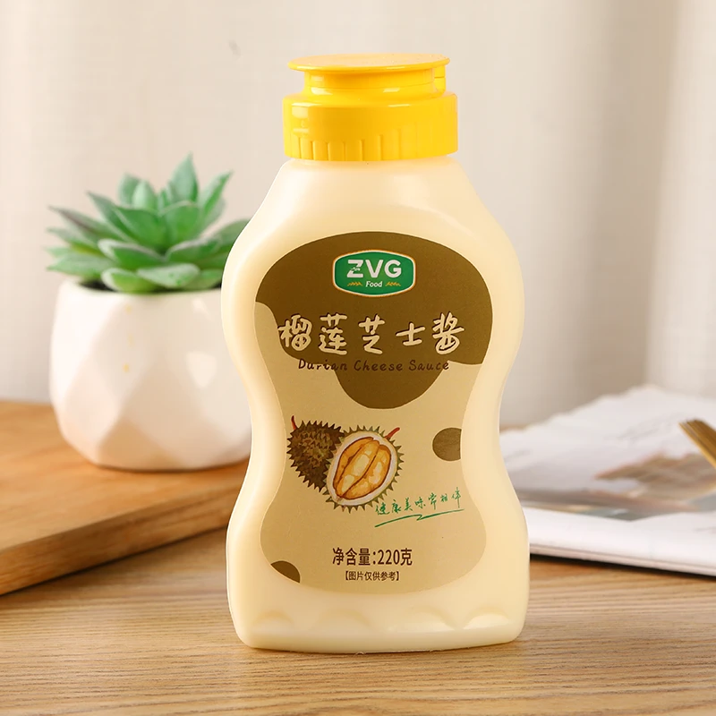 ZVG榴莲芝士酱 家用披萨配料面包汉堡夹心酱挤压瓶酱料瓶装沙拉酱