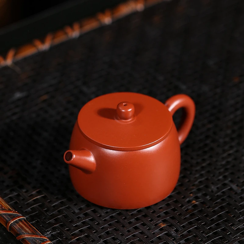 宜工原矿大红袍紫砂壶小平盖泡茶茶具茶壶小容量120cc孔出水