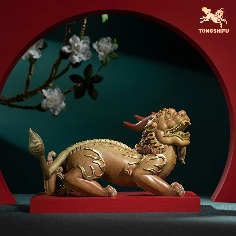 铜师傅 《鸿运当头》客厅桌面铜貔貅摆件 家居装饰工艺品