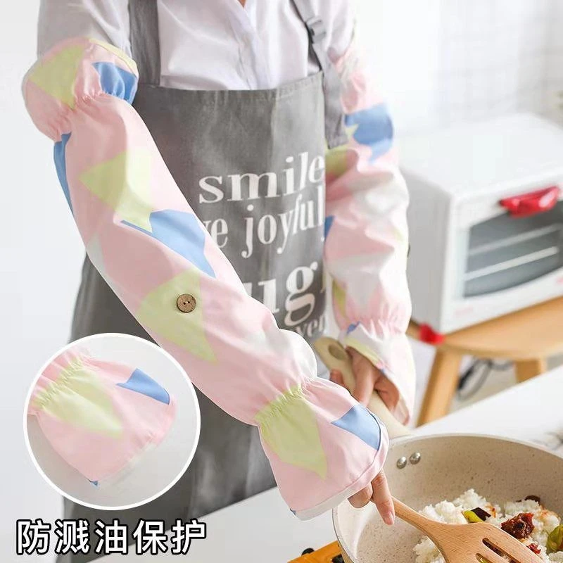 厨房炒菜防油溅神器手套防烫袖套夏季防水防油女长款套袖工作护袖