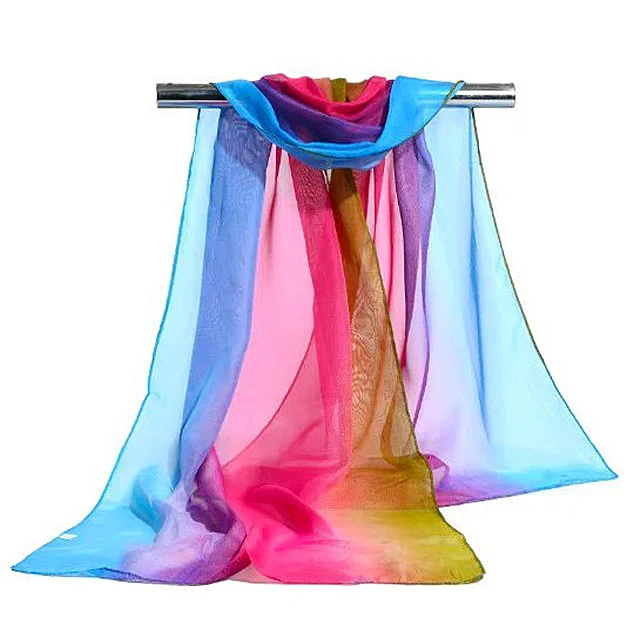 D1大丝巾海边沙滩巾 旅游拍照雪纺披肩