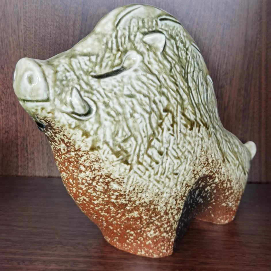 勇往直前野猪-陶瓷全手工摆件