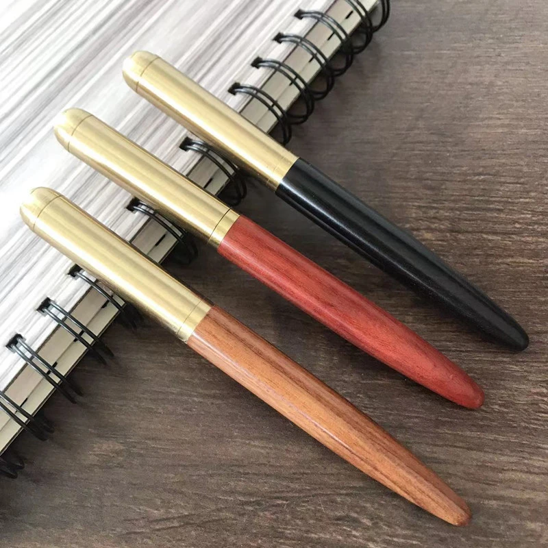 2支德诺文木质笔杆弯尖美工钢笔学生硬笔书法练字弯头书法钢笔