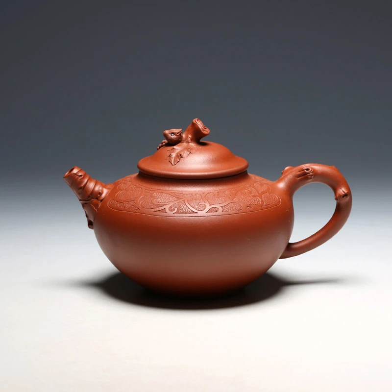 明理茶艺 茶壶 张红华全手工 495CC松趣壶 宜兴紫砂壶
