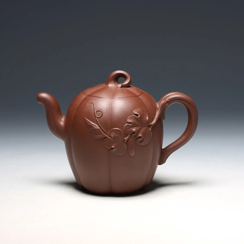 明理茶艺 何挺初 全手工365CC甜瓜 宜兴紫砂壶  茶壶