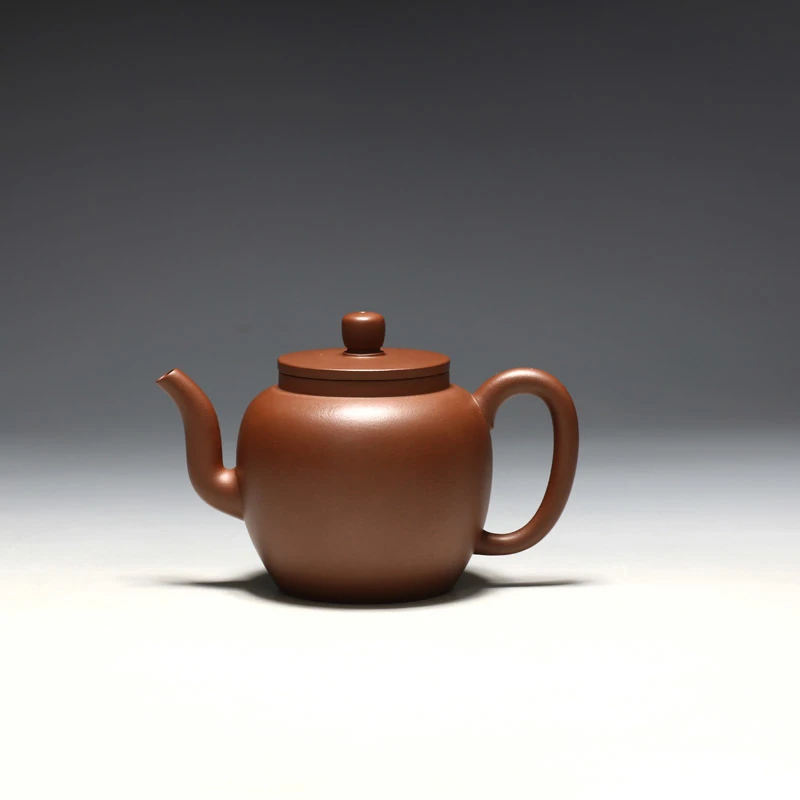 明理茶艺 宜兴紫砂壶 茶壶 旭昱 全手工(300CC平盖莲子壶)