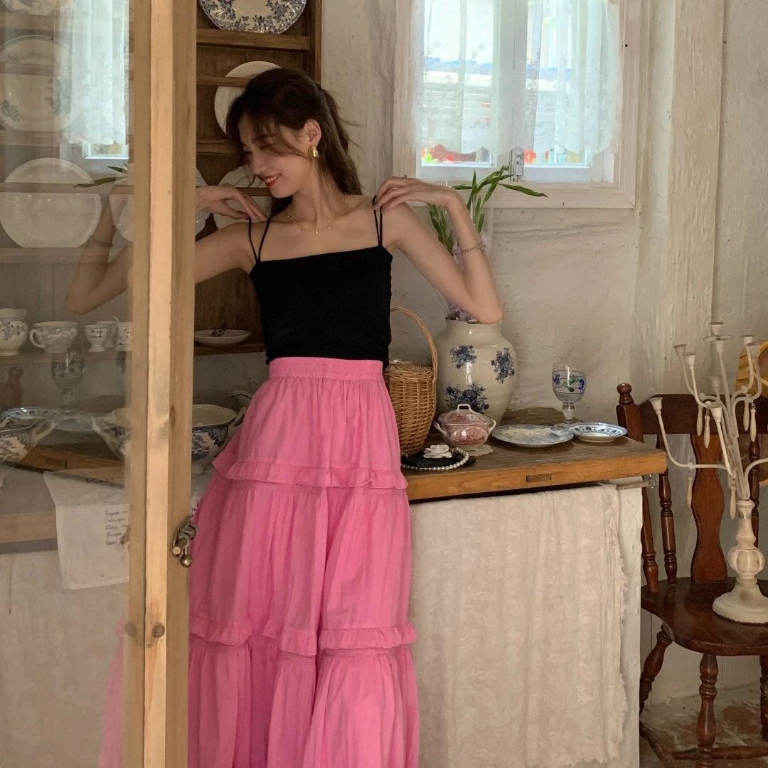 SourceWithU  黑色/混灰 小众百搭莫代尔内搭外穿吊带上衣女夏季