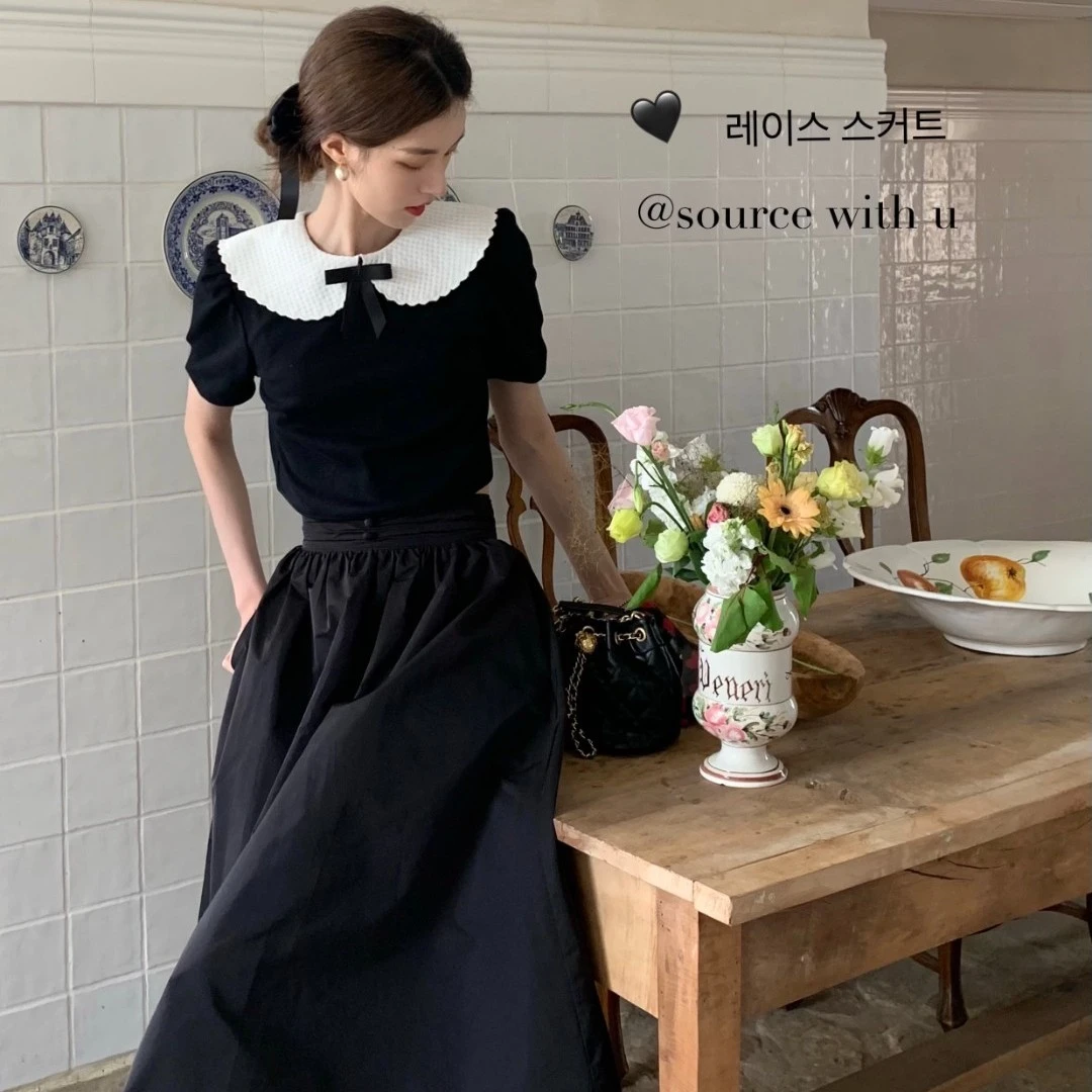 SourceWithU 赫本yyds 蝴蝶结短款小衬衫女上衣夏