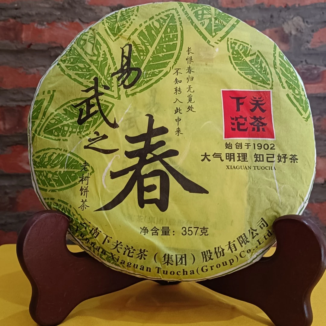 下关沱茶普洱茶 生茶 2013年 易武之春 饼茶 357克1片 泡饼