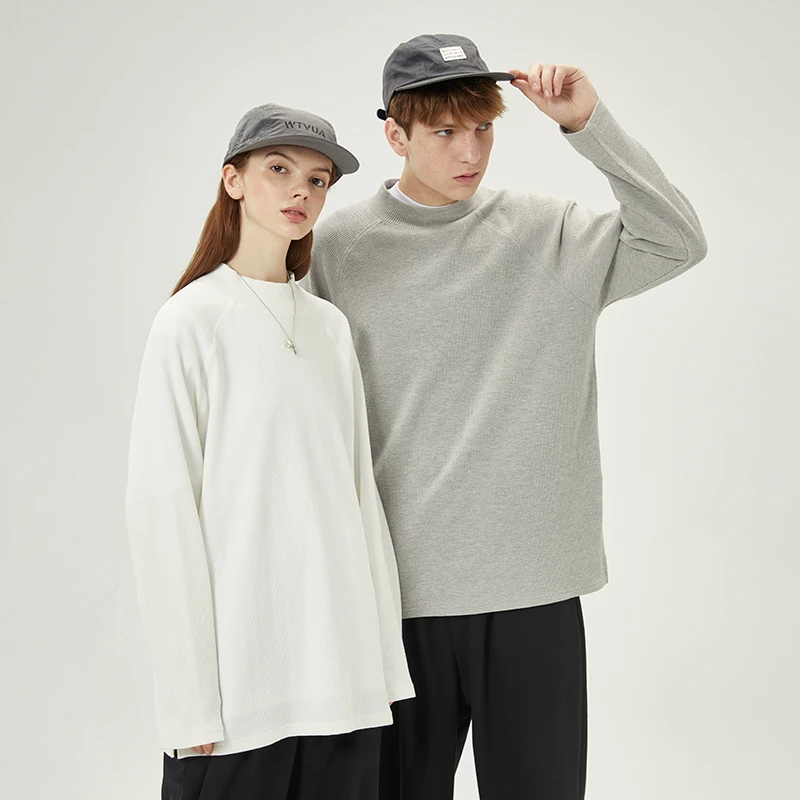 NOTHOMME 杜邦Sorona Agile 潮牌华夫格宽松纯色打底长袖T恤