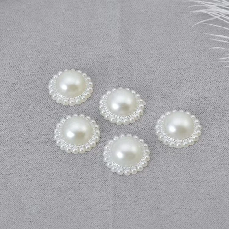 手工DIY太阳花饰品配件圆形半面珠（10毫米）