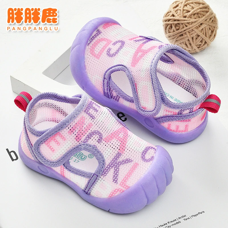 学步鞋男夏季透气女软底防滑0一1-3岁婴幼儿凉鞋防踢不掉WM03