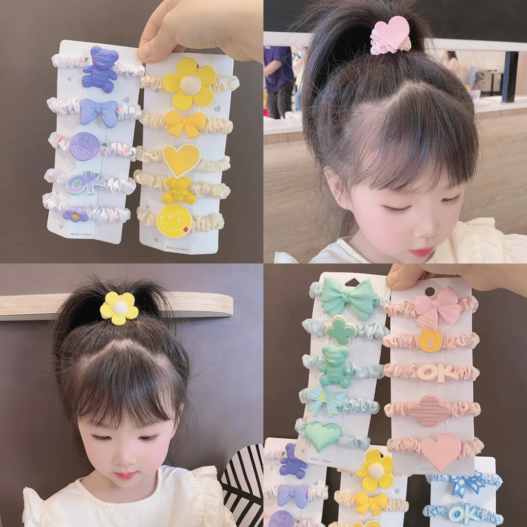 布艺发饰 彩色系大肠发圈甜美色系头绳发圈儿童不伤发高弹发绳