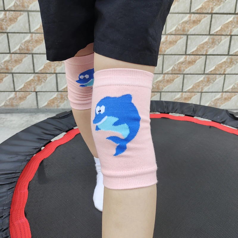 儿童防摔护膝护手臂夏季薄款针织棉卡通男女宝宝学步爬行学生护具