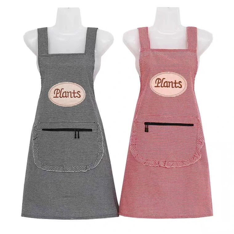 纯棉劳务围裙厨房防污防脏围裙罩衣吊带反穿衣工作防护围裙带口袋