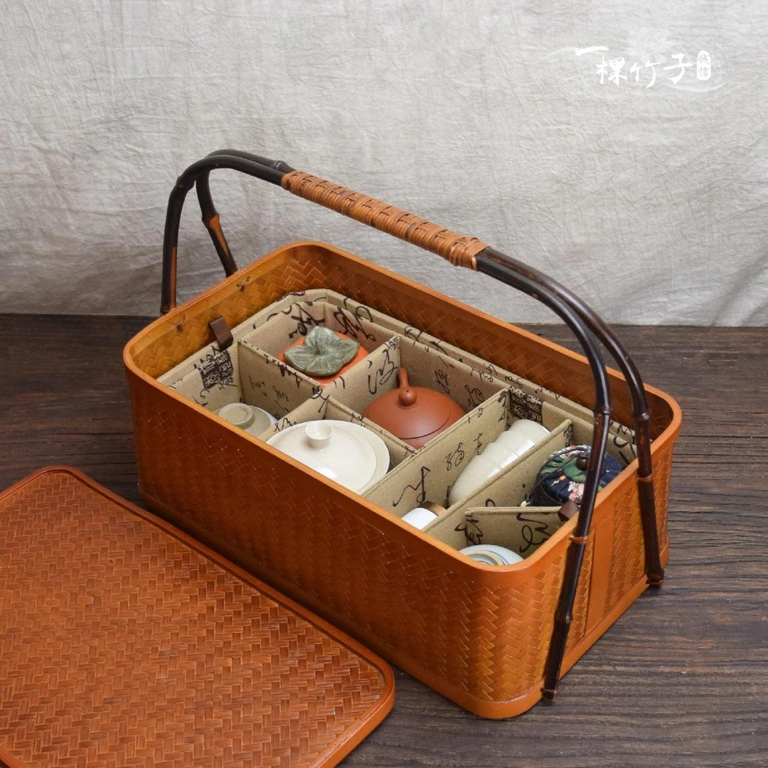 紫竹竹制手提盒 收纳盒