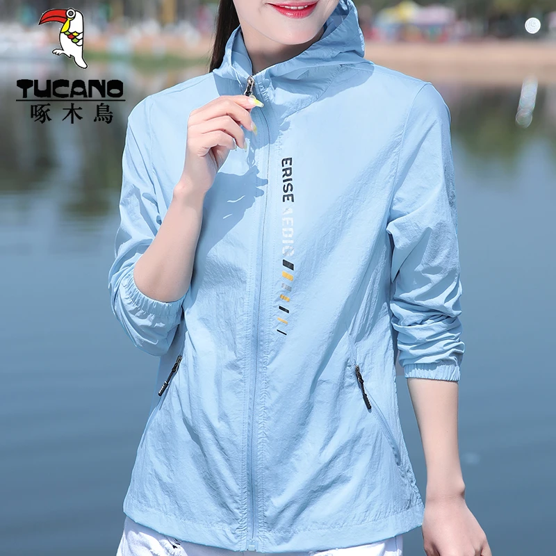啄木鸟冰丝防晒衣夏季2025年新款防紫外线薄款衫女士短外套防晒服