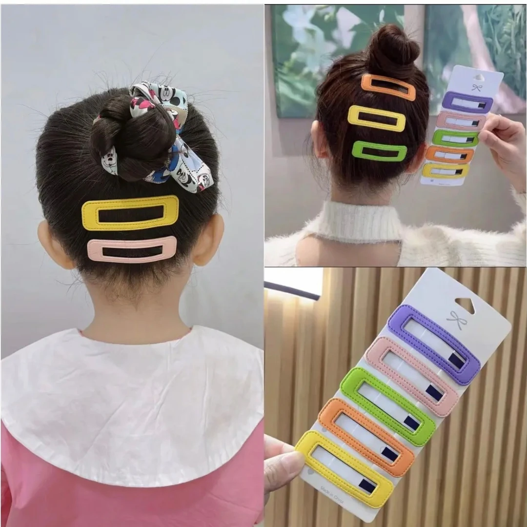 【多妹】新款侧边夹糖果色碎发夹