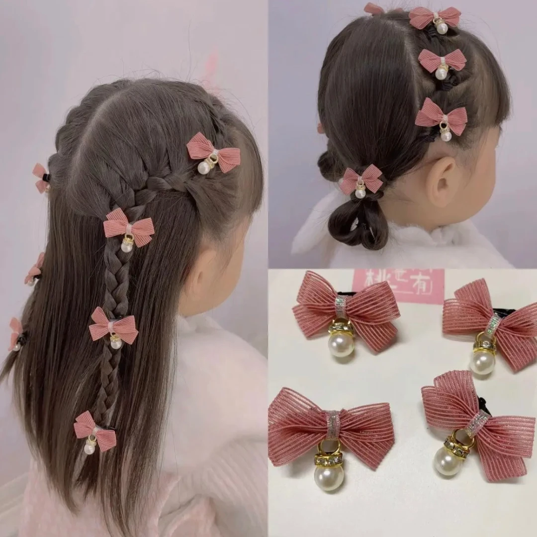 【多妹】新款蝴蝶结珠子发夹儿童发饰
