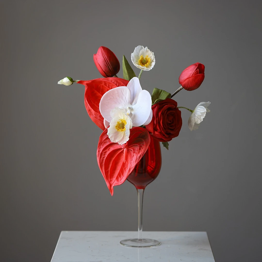 ins北欧现代精致迷你花束摆放绢花花艺仿真花卉餐厅婚宴软装摆设