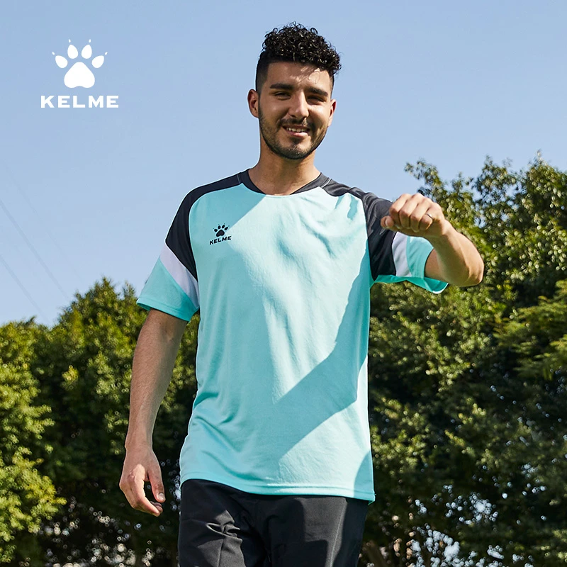 KELME/卡尔美甄选足球服短袖跑步运动T恤中甲同款训练服夏季透气