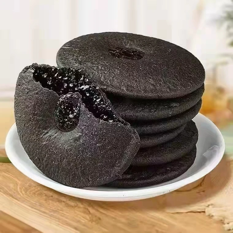 酥脆五黑粗粮饼网红休闲小零食五谷杂粮黑芝麻饼520克箱装包邮