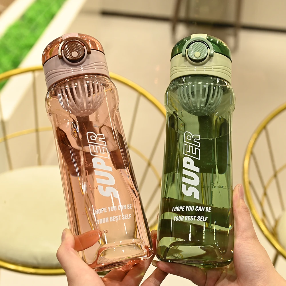 色丽雅运动高颜值大容量带茶隔户外便携学生成人防摔耐温塑料水杯