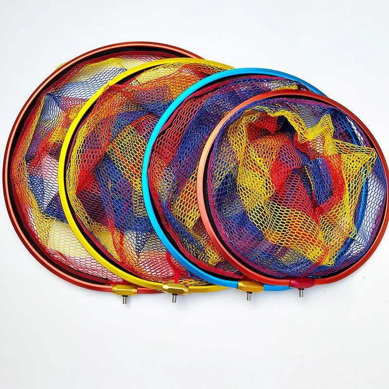 硬款铝合金圆形抄网头鱼兜不挂钩捞鱼网竞技网头