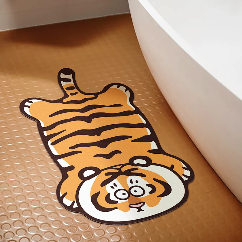 暖藻小虎皮 我不是胖虎正版授权 卫生间软硅藻泥吸水防滑地垫速干