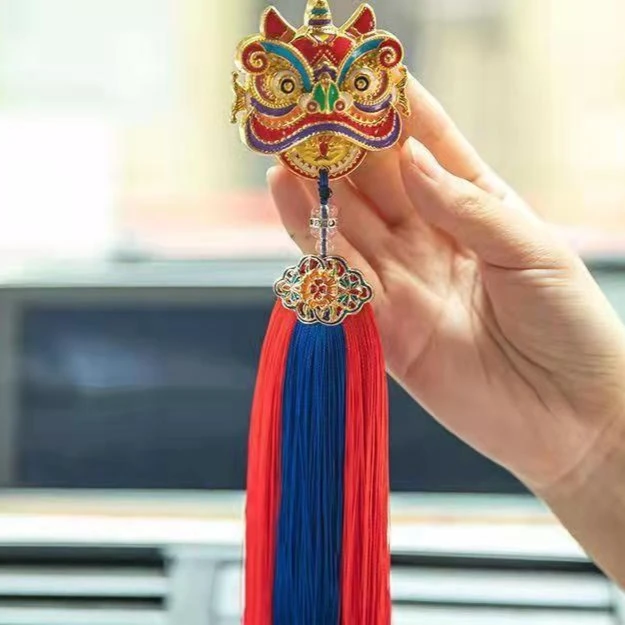 汽车挂件高档合金醒狮车挂件挂饰