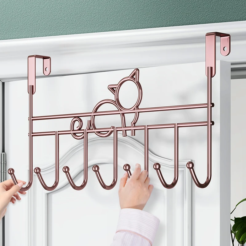 优勤门后挂钩墙上挂衣架免打孔创意门上挂架壁强力无痕衣服置物架