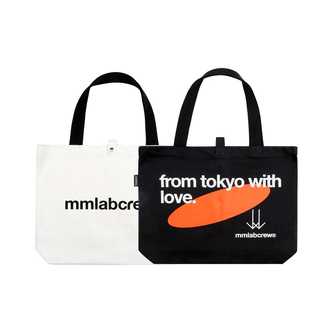 mmlabcrew限定系列运动健身旅行大号加厚斜挎肩背手提帆布托特包