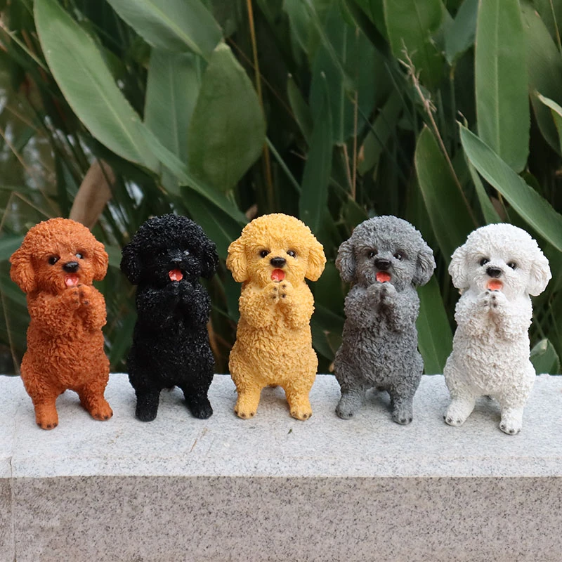 迎宾摆件仿真泰迪犬小狗客厅进门玄关柜花园可爱创意新房礼物