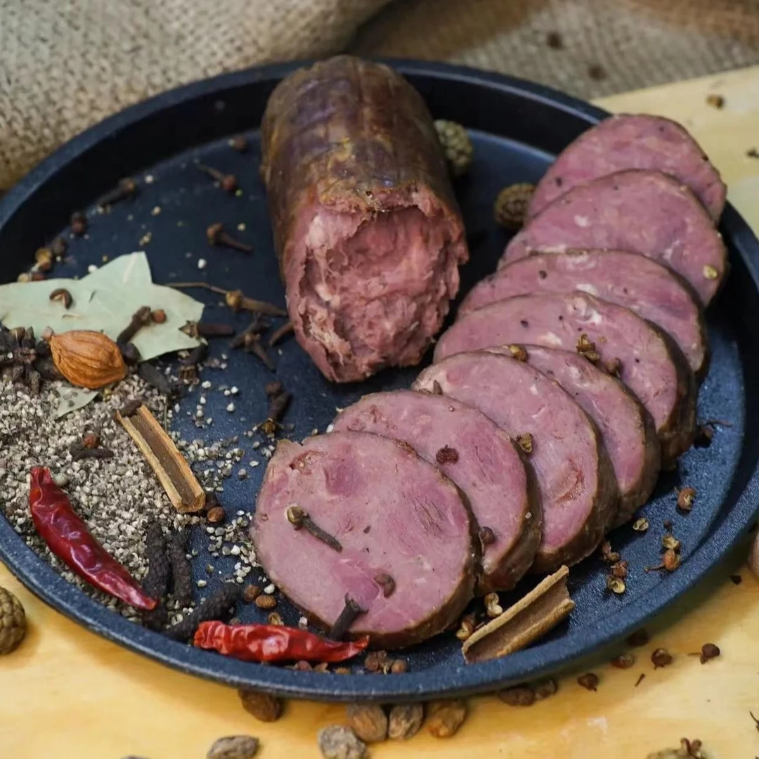 中俄合资 俄罗斯风味黑胡椒牛肉火腿猪肉火腿400克