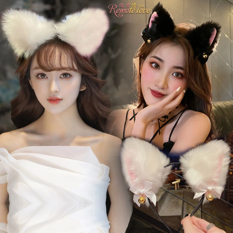 remote love/远方情 锌合金布艺发饰 猫耳朵发箍毛绒头箍女T1270