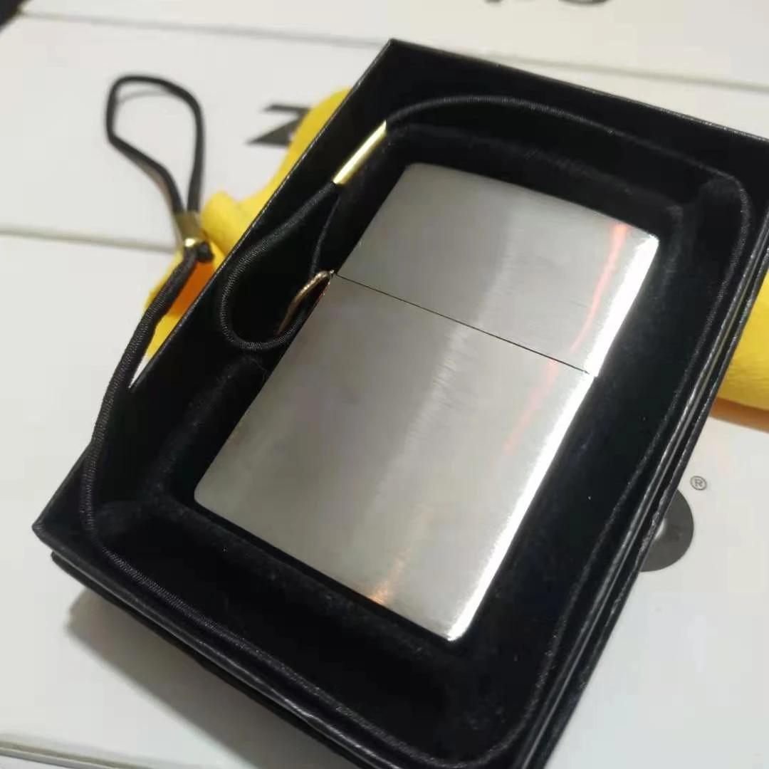 ZIPPO【直播】打火机美版镀铬拉丝丢不了五角星-275