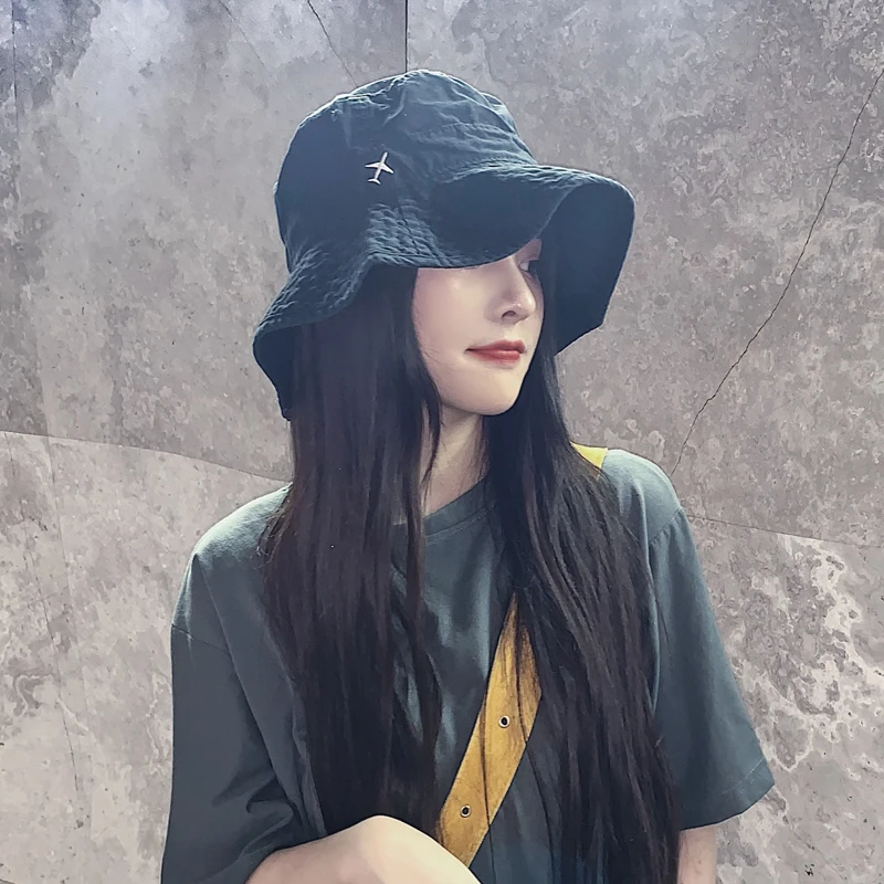 韩国大头围渔夫帽男韩版潮日系水洗工装风夏薄款遮阳帽子女网红款