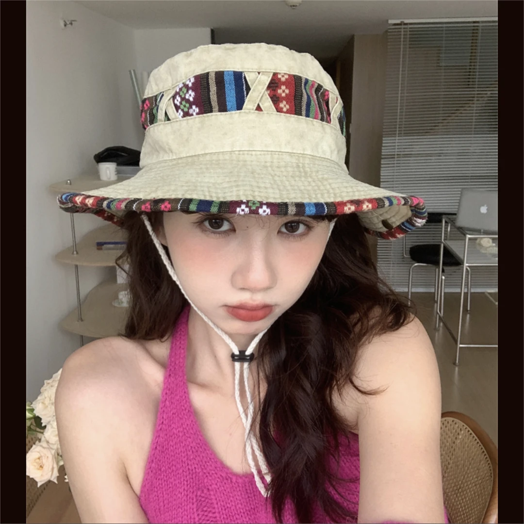 遮阳帽男女夏季户外休闲太阳帽牛仔防晒帽男士钓鱼大檐帽渔夫帽子