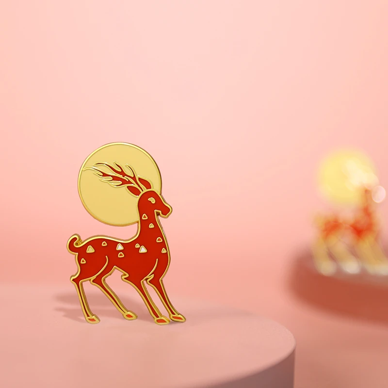 【文创好物】甘肃省博物馆文创九色鹿徽章敦煌壁画原创设计胸针领章