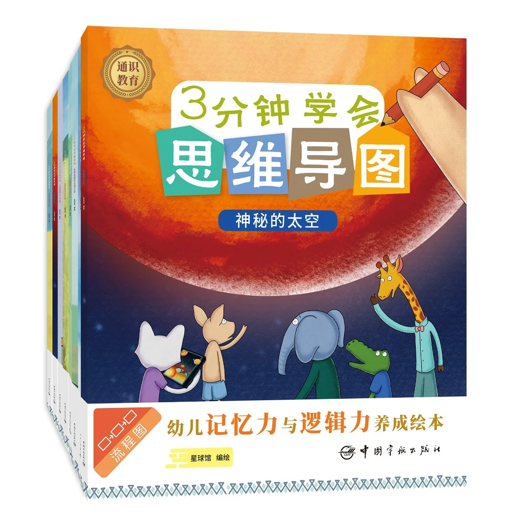 3分钟学会思维导图 记忆力与逻辑力养成绘本 幼儿园小学通识教育