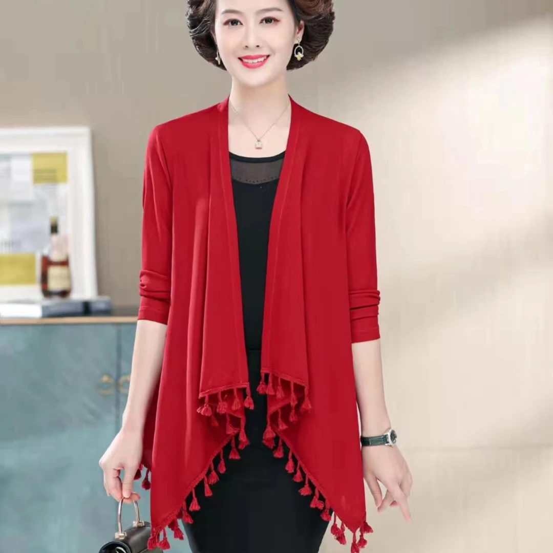8401秋装高端气质春秋款外搭流苏披肩洋气时尚显瘦披风百搭上衣