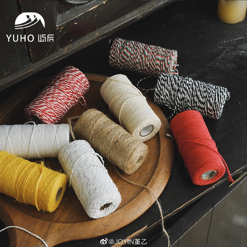 屿后100米棉麻绳圣诞装饰棉绳丝带手工diy手工花艺花店包装用品