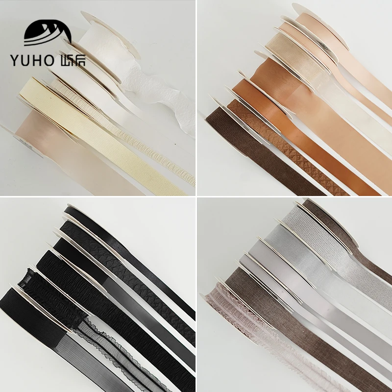 屿后 莫兰迪配色合集丝带鲜花花束绑带织带手工diy蝴蝶结花艺用品