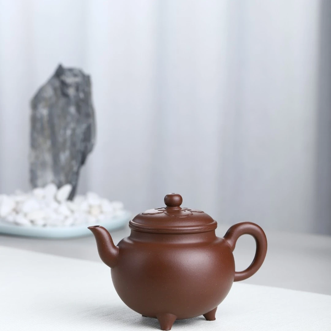 识砂出品之底槽清全手工大彬如意壶原矿紫砂壶